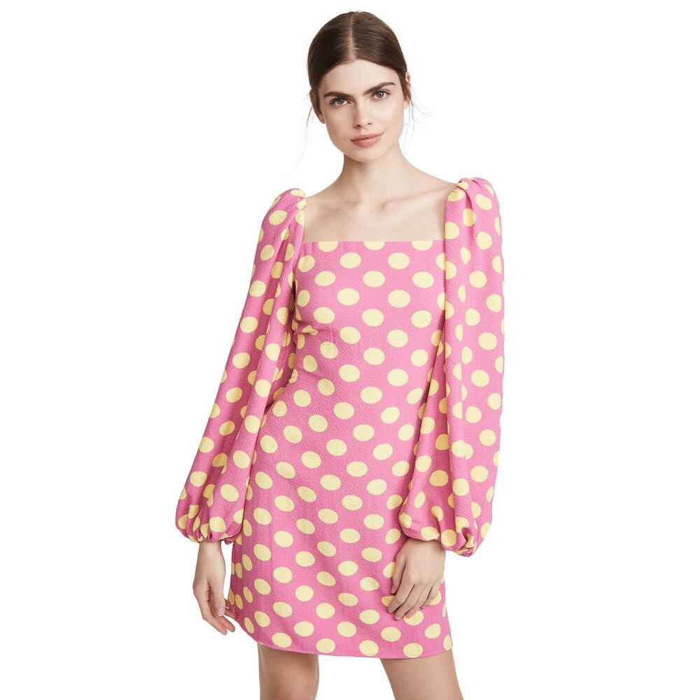 Stine Goya Women's Pink Will Polka Dot Mini Dress Size XS